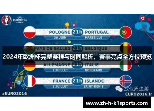 2024年欧洲杯完整赛程与时间解析，赛事亮点全方位预览